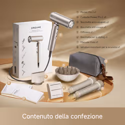 Dreame Pocket Pro 2 asciuga capelli 1300 W Oro - Vista aggiuntiva 8