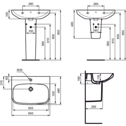 Lavabo i Life Cm 65 Bianco