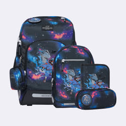 Beckmann Active Air FLX set di zaini per la scuola Ragazzo Poliestere Nero, Blu, Rosso
