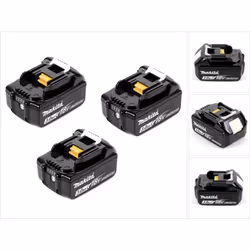 Dotazione: - 3x Batterie BL 1830 B da 3,0 Ah / 3000 mAh - 18V con spia LED Descrizione prodotto: La batteria Makita BL 1830 B ...
