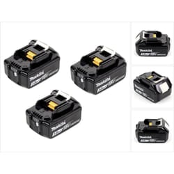 Makita - Batteria bl 1830 b 18V - 3 Ah / 3000 mAh con indicatore di carica led - 3 unità