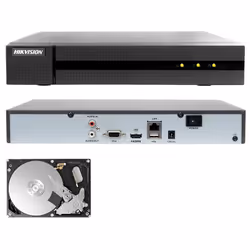 Videoregistratore NVR digitale IP 4CH canali Hikvision sku. HWN-4104MH Hiwatch series risoluzione Ultra HD 4K (banda in entra ...