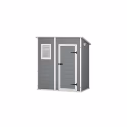 GARDEN COTTAGE IN RESINA KETER MANOR PENT P 111 CM.L183xP111xH200 CONTAINER Struttura in polipropilene a doghe, ottimale isol ...