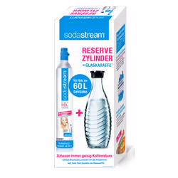 SodaStream 1100065490, Bottiglia di carbonatazione + caricatore di carbonatazione, Multicolore, Vetro, Plastica, Acciaio inox ...