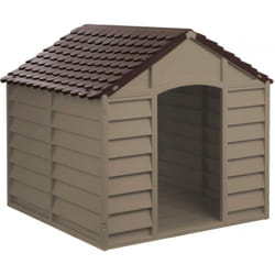 Gardiun - cuccia per cani in pvc/resina 86x84x82 h marrone maxi taglia grande