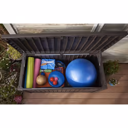 Keter Rockwood Deck Box Armadietto portaoggetti Rettangolare Marrone - Vista aggiuntiva 7
