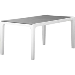 Fraschetti - Tavolo da Giardino 160x90x74 cm Keter Harmony Bianco e Grigio Scuro