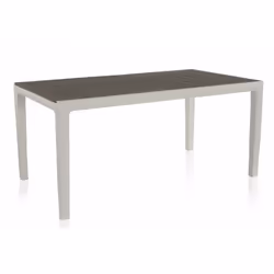 Keter Tavolo harmony cm 160x90, Grigio, Bianco, Resina, Forma rettangolare, 4 gamba/gambe, 1600 mm, 900 mm
