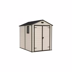 BOX CASETTA CAPANNO KETER MANOR 8X6 DDCOLORE BEIGE L'esclusiva tecnologia Keter per pareti multi tonalità ricrea un autentico ...