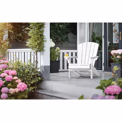 Keter Alpine Adirondack sedia da esterno Salone, Terrazzo Seduta rigida Schienale rigido Plastica Bianco - Vista aggiuntiva 5