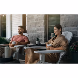Keter Alpine Adirondack sedia da esterno Salone, Terrazzo Seduta rigida Schienale rigido Plastica Bianco - Vista aggiuntiva 6