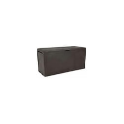 Baule Samoa Cassapanca in Resina Marrone con Capacita' di 270 Litri Dimensioni 116x44 7x57 cm con Ruote e Vano Contenitore - Keter