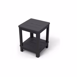 TAVOLINO DELUXE Tavolino con doppio ripiano Design elegante con una struttura con effetto legno verniciato che non richiede m ...