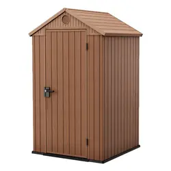 Casetta Da Giardino In Resina 125,8x117x205H Cm Darwin 4x4 Marrone Keter