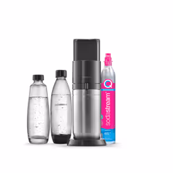 SodaStream Duo, Nero, Acciaio inox, 1 L, 60 L