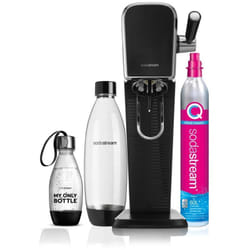Sodastream - Art Nero, Gasatore d'Acqua per Trasformare l'Acqua in Acqua Frizzante, Incluso Cilindro Contente Co2, 1 Bottiglia da Un Litro, 1