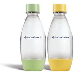 SodaStream DuoPack - Confezione da 2 linguette in plastica, 0,5 l, lavabili in lavastoviglie, colore: verde e giallo