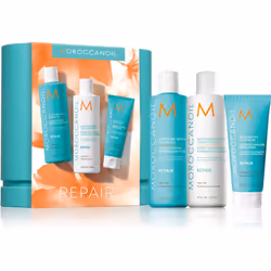 Tutto per capelli dall’aspetto meraviglioso in un’unica confezione. Il set di cosmetici Moroccanoil Repair Kit contiene non u ...