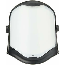 Honeywell - 1011623, visiera bionica con lenti trasparenti in policarbonato, design dielettrico, fascia regolabile e copricapo a cricchetto, visiera