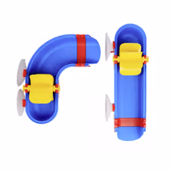 Aquaplay Sploshy Cascade Set da gioco per vasca Blu, Rosso, Giallo