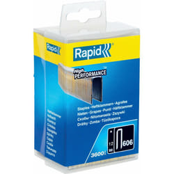 Rapid 40303093 - Punti metallici a corona N. 606 da 12 mm, confezione da 3600