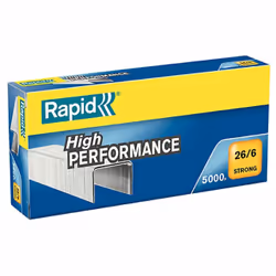 Rapid 24862000, Pacchetto di punti, 26/6, 6 mm, 5000 punti, Argento, 30 fogli