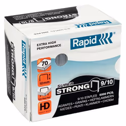 Rapid 9/10, Pacchetto di punti, 1 cm, 5000 punti, 9/10, Acciaio inox, 70 fogli