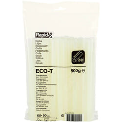 Rapid - Colla trasparente eco-t 500g - bastoncini Ø12x190mm - Multi-Materiali Adhesive veloci