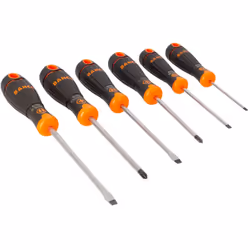 Set di 6 cacciavite BahcoFit BAHCO B219.006 - Punta con finitura fosfatata per maggiore precisione - Particolarmente adatto a ...