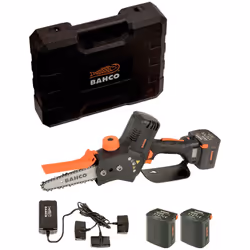 Motosega a batteria BAHCO BCL15IB - Motosega compatta con motore brushless da 600 W, ideale per la potatura di olivi, alberi ...