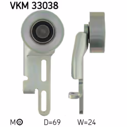 Azionamento rullo tenditore: manuale. Diametro [mm]: 69. Indice: VKM 33038. Larghezza [mm]: 24. Numero del Produttore: VKM 33 ...