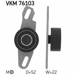 Azionamento rullo tenditore: manuale. Diametro [mm]: 52. Indice: VKM 76103. Larghezza [mm]: 22. Numero del Produttore: VKM 76 ...