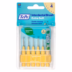 Tepe Scovolini Morbidi Giallo Numero 4 sono ideali per la pulizia interdentale. Con collo flessibile, presa ergonomica e seto ...
