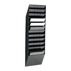 Durable - Portadepliant A1040xL348xP95mm n. scomparti 12 A4 orizzontale polistirolo nero durevole