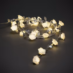Konstsmide 3212-303, Ghirlanda di luci decorative, Argento, Acciaio, IP20, 6 h, Trasparente