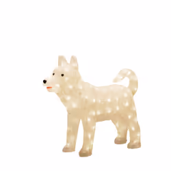Konstsmide Dog Husky, Figura luminosa decorativa, Bianco, Plastica, Universale, IP44, 88 lampadina(e)
