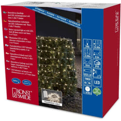 Konstsmide - 3730-103 - Catena luminosa led con interruttore on/off e sensore luminoso, timer per 6 e 9 ore, adatta a esterni (IP44), 240 diodi a