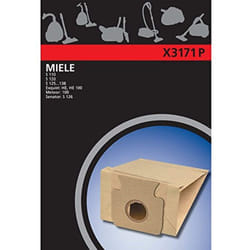 Electrolux - X3171P X-Range, Sacchetti sintetici per aspirapolvere Miele S125 - S138, 4 pz.
