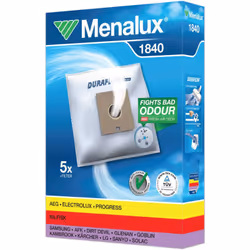 Descrizione MENALUX 1800 sacchetti microfibra per traini AEG-MENALUX (S BAG). Confezione 5pz + 1 filtro motore. Contenuto del ...
