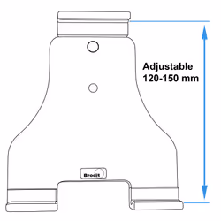 Brodit 511848 supporto per personal communication Supporto passivo Telefono cellulare/smartphone, Tablet/UMPC Nero