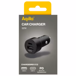 Aqiila Chargebird CC2 Universale Nero Accendisigari Ricarica rapida Auto