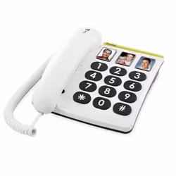 Doro PhoneEasy 331ph, Telefono con vivavoce, Bianco