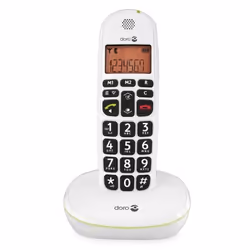 Doro PhoneEasy 100w, Telefono DECT, Telefono con vivavoce, 20 voci, Identificatore di chiamata, Bianco