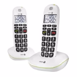 Doro PhoneEasy 110, Telefono DECT, Telefono con vivavoce, 100 voci, Identificatore di chiamata, Bianco