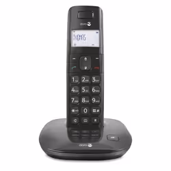 Doro Comfort 1010, Telefono DECT, Cornetta wireless, Telefono con vivavoce, 50 voci, Identificatore di chiamata, Nero