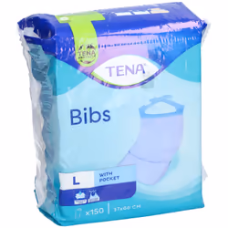 Tena Bibs bavaglini è un prodotto utile per impedire il passaggio dei liquidi e del cibo durante alimentazione delle persone ...