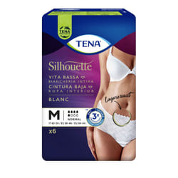 Tena Silhouette Blanc Mutandine Assorbenti Vita Bassa Misura Media 6 Pezzi