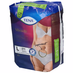 Tena  Silhouette Blanc Mutandine Assorbenti Vita Bassa Misura Large 5 Pezzi