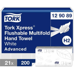 Tork - 129089 Xpress® Asciugamani di carta (l x l) 24 cm x 21.3 cm Bianco 21 pz.