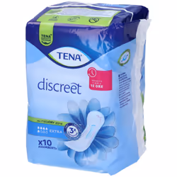 Tena Discreet Extra Assorbenti sono proteggi slip e assorbono i liquidi. Confezione da 10 Pezzi.